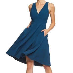 Dress The Population, women’s dress, style Catalina, size M, color peacock blue